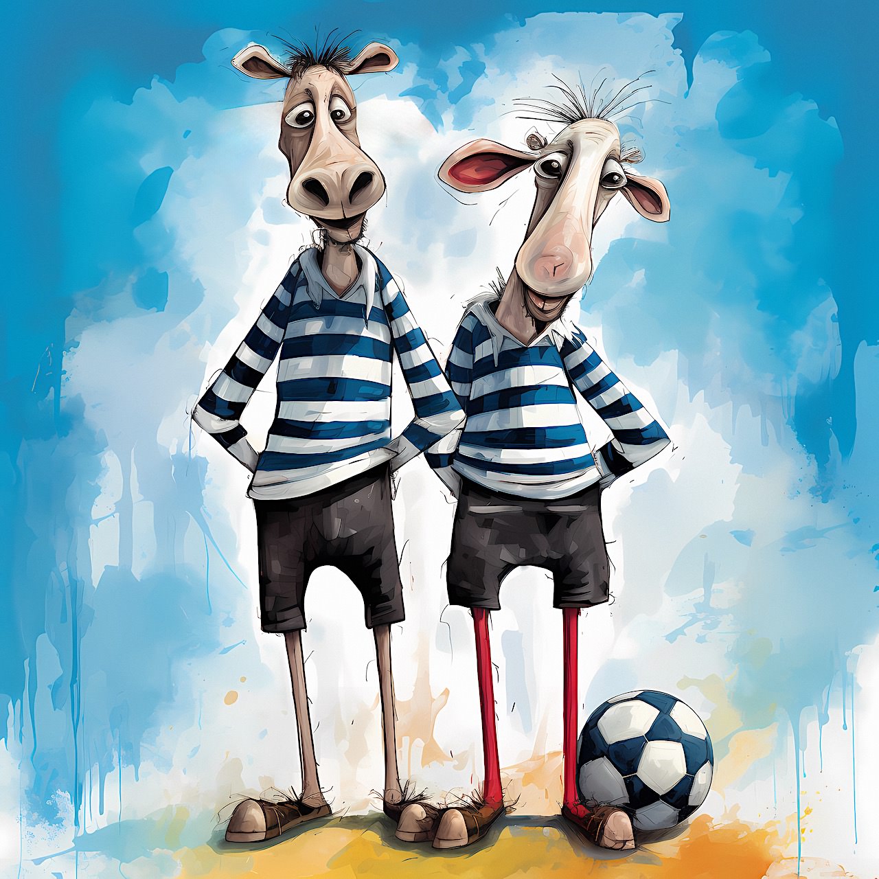 22 blå hvide striber ob aab goat